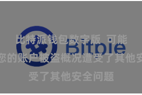 比特派钱包数字版  可能是因为您的账户被盗概况遭受了其他安全问题